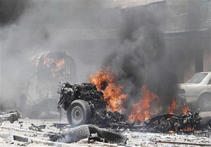 انفجار اتوبوس بمب‌گذاری شده در شهر حمص