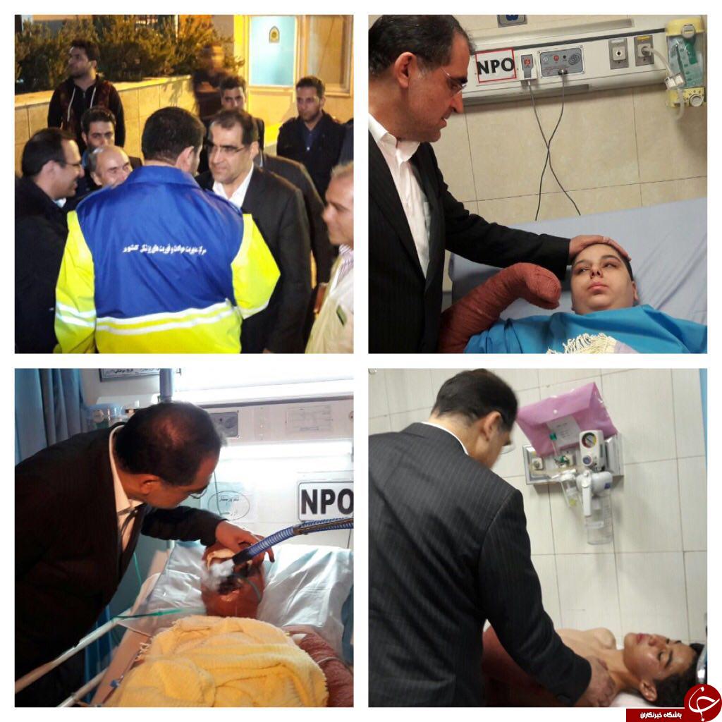 عیادت وزیر بهداشت از مصدومان حوادث چهارشنبه سوری