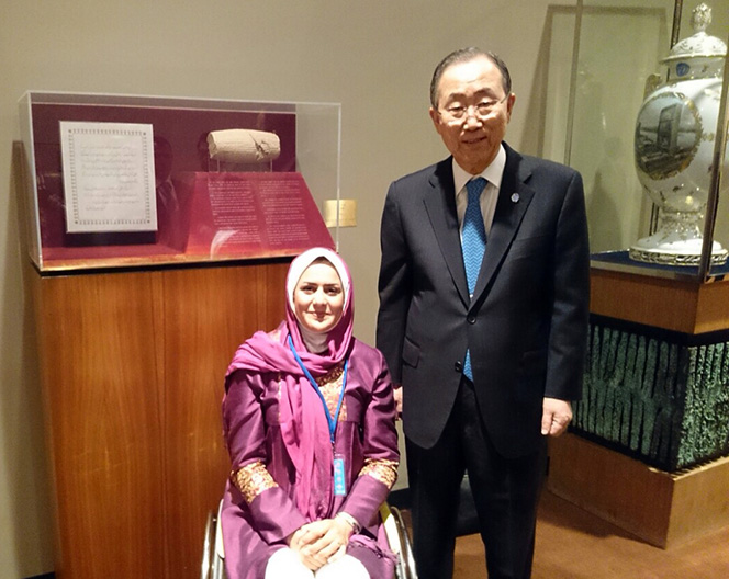 حضور زهرا نعمتی در اجلاس كنوانسيون حقوق افراد دارای معلوليت سازمان ملل متحد