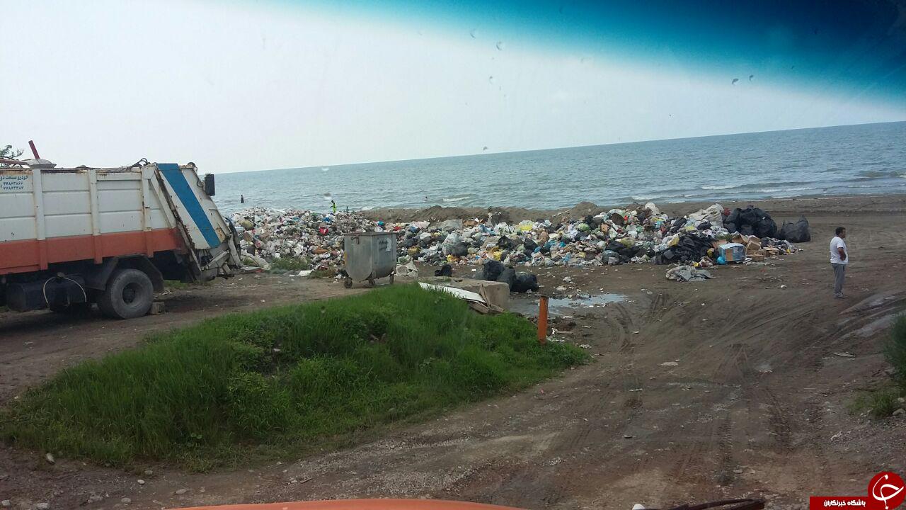 گلایه یک شهروند از انباشت زباله در ساحل عباس آباد