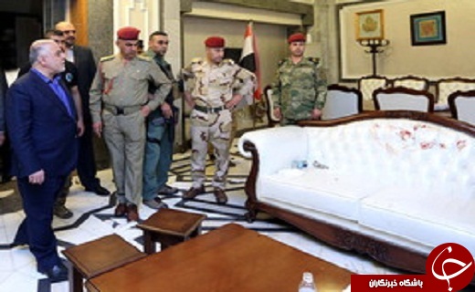 بازدید العبادی از صحن ویران پارلمان عراق + عکس