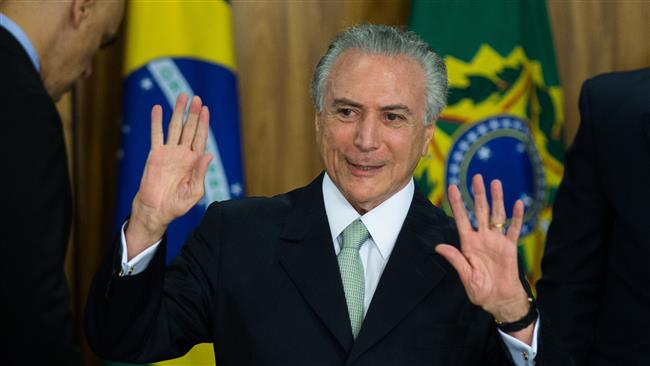 وعده رئیس جمهور موقت برزیل برای سامان دادن به اوضاع سیاسی و اقتصادی