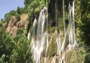 آبشار زیبای ایران در روستای بیشه + فیلم