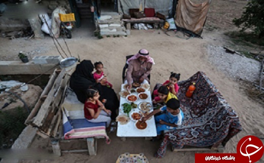 افطار در خرابه‌های غزه + عکس