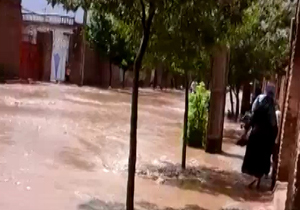 باران و تگرگ شدید دیزج دیز را سیلابی کرد + فیلم