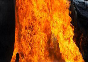 آتش سوزی در اسکلت فلزی