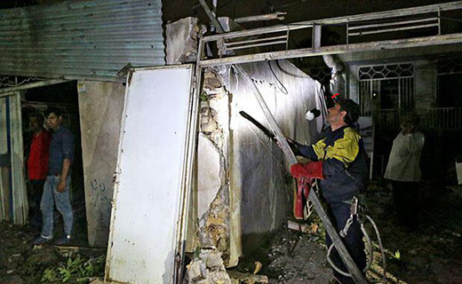 انفجار ساختمان در دست احداث در بلوارچمن مشهد