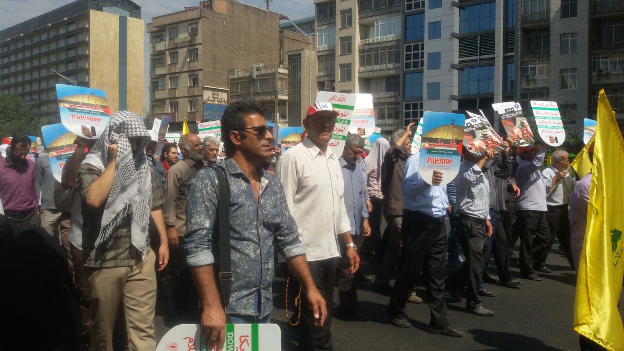 حضور پرشور مردم پیش از ساعت مقرر در راهپیمایی روز قدس+ تصویر