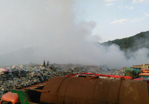 احتمال انفجار در محل دفن زباله شهرستان چالوس