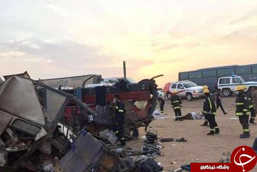 حادثه‌ای دیگر برای عمره‌گزاران در عربستان؛ 55 کشته و زخمی در تصادف اتوبوس زائران+ تصاویر