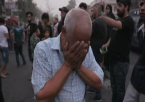 مراسم یادبود قربانیان انفجار بغداد + فیلم