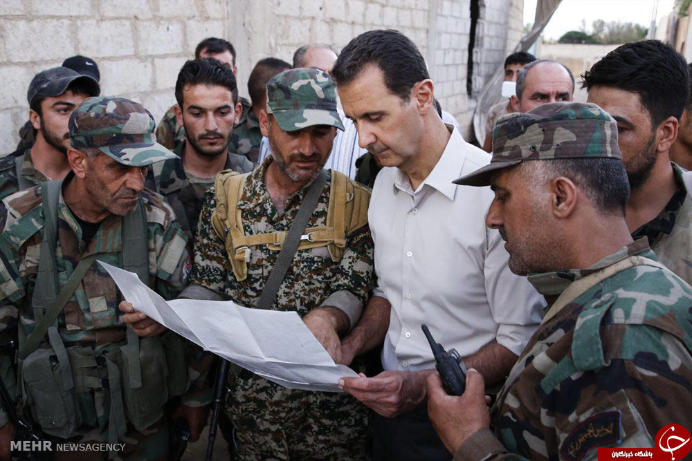 گزارش تصویری/ حضور بشار اسد در خط مقدم نبرد با تروریستها