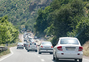 ترافیک سنگین ونیمه سنگین در جاده های هراز و کندوان