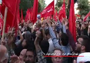 تشییع مدافعان حرم در فلاح تهران + فیلم