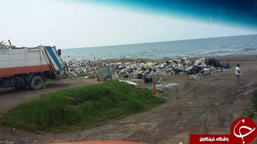 ساحل عباس‌آباد به گندآب کشیده شد + تصاویر
