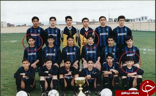 عکسی از دوران نوجوانی بازیکنان فوتبال