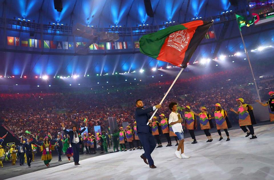 رژه کاروان افغانستان در افتتاحیه المپیک 2016 + تصاویر