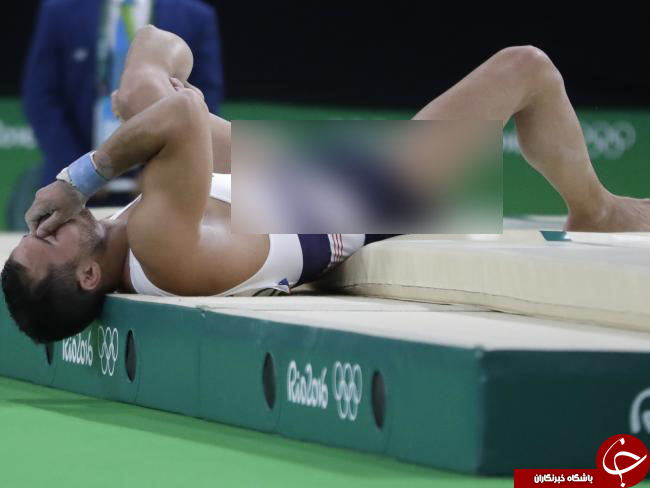 شکستگی وحشتناک پای ژیمناست فرانسوی در مسابقات المپیک ریو 2016+ تصاویر و فیلم