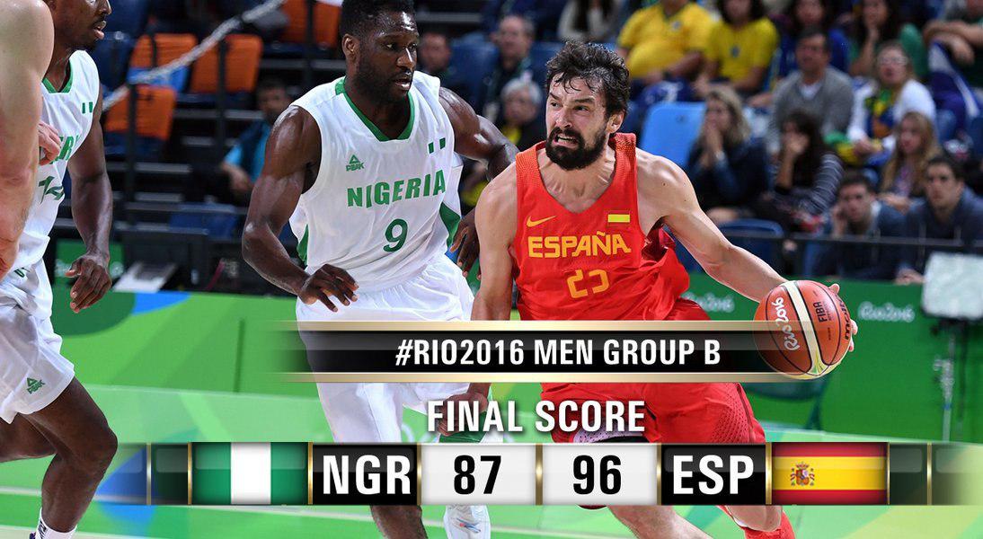 پیروزی قاطع تیم بسکتبال مردان اسپانیا برابر نیجریه