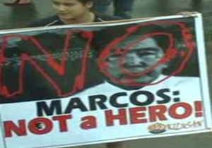 اعتراض مردم "فیلیپین" به خاکسپاری دیکتاتور این کشور در گورستان قهرمانان+فیلم