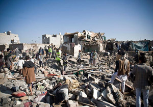 متجاوزان به یمن، مسجدی را در جوف هدف حمله قرار دادند