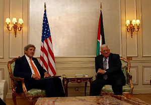 جان کری با محمود عباس دیدار کرد/کری: مذاکرات سازنده بود