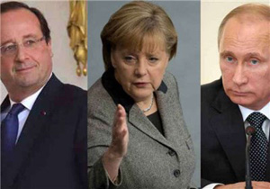 سوریه و اوکراین موضوع مذاکره پوتین با مرکل و اولاند