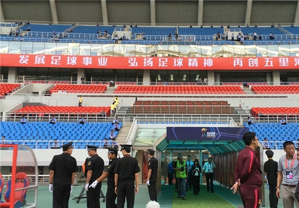 از ترمیم چمن ورزشگاه شن یانگ تا حضور فراوان پلیس‌ در اطراف استادیوم+عکس