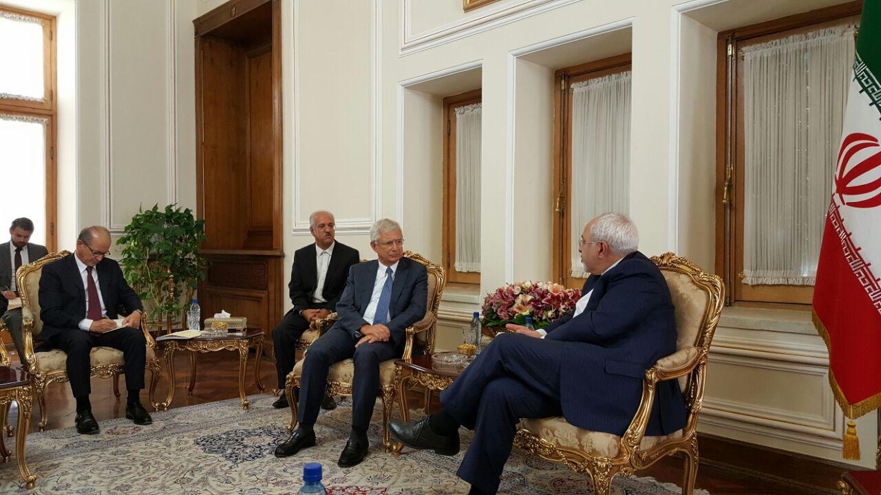 رئیس مجلس ملی فرانسه با ظریف دیدار کرد