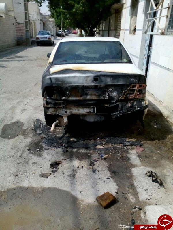 سریال آتش‌سوزی خودروها در آبادان/ چه کسی پشت این ماجراست + تصاویر