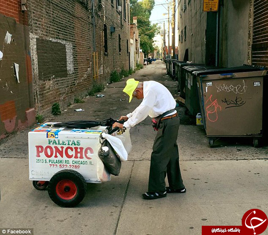 پیرمرد بستنی فروش که در دو روز بیش از 100 هزار دلار به جیب زد +تصاویر