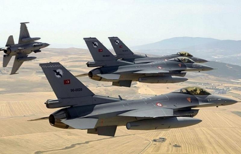 از حمله جنگنده های ارتش ترکیه به 