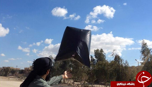 داعش با کیسه زباله هیدروژنی به مبارزه با جنگنده ها می رود! +عکس