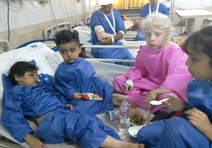درمان خانواده گردشگر عراقی در بیمارستان  شهید رجایی قزوین