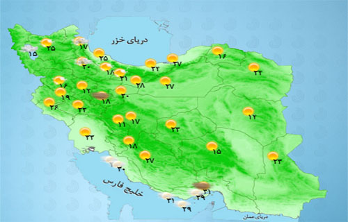 دمای هوای تهران به 36 درجه می رسد