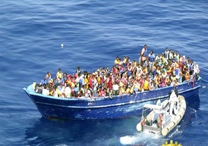 گارد ساحلی ایتالیا 1100 مهاجر را نجات داد