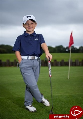پسر 6 ساله قهرمان گلف جهان شد+تصاویر