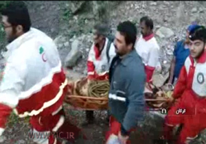 نجات دره نورد سقوط کرده از ارتفاعات توسکستان در گرگان + فیلم