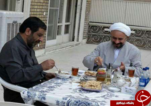 میز صبحانه ضرغامی و حجت السلام نقویان