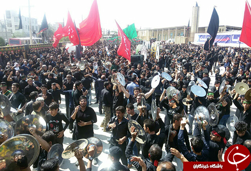 مراسم عزاداری مردم جهرم در روز عاشورا +تصاویر