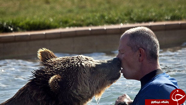 دوستی عجیب مرد و خرس غول‌پیکر