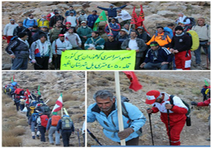 صعود کوهنوردان بسیجی کشور به بلندترین قله فارس