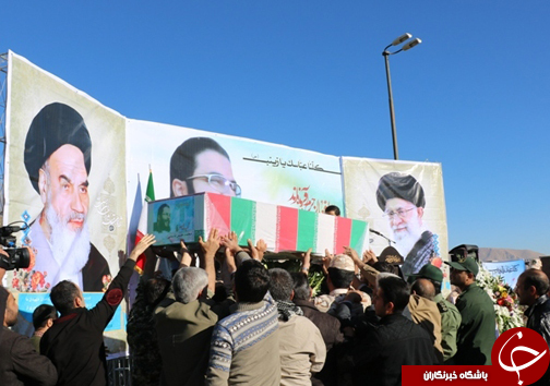 تصاویر ورود پیکر شهید مدافع حرم به شهرکرد