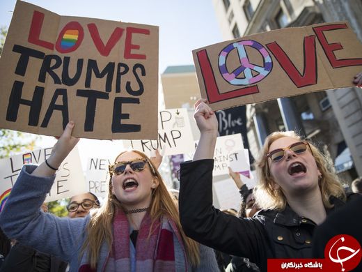 ادامه اعتراضات ضد ترامپ در چهارمین روز متوالی در آمریکا+تصاویر