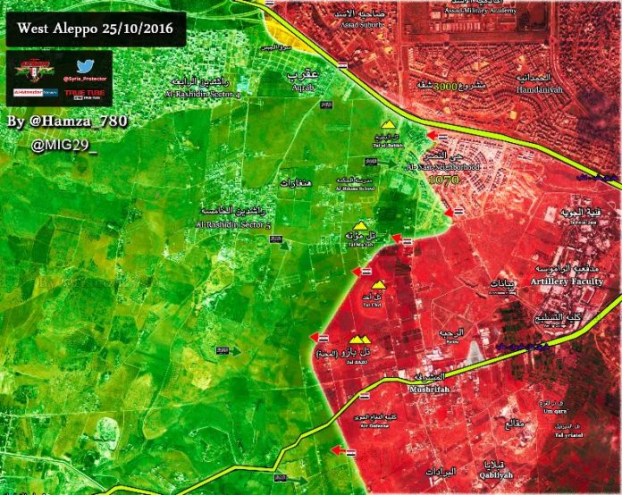 "تل بازو" و "تل احد" در کنترل ارتش سوریه/پیش به سوی شهرک "خان طومان" + نقشه و جزئیات