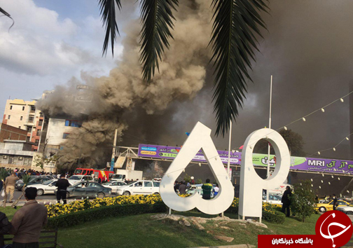 آتش سوزی گسترده فروشگاه کفش ملی + تصاویر