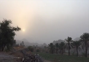 گرد و خاک روستای فاریاب هرمزگان را فرا گرفت + فیلم