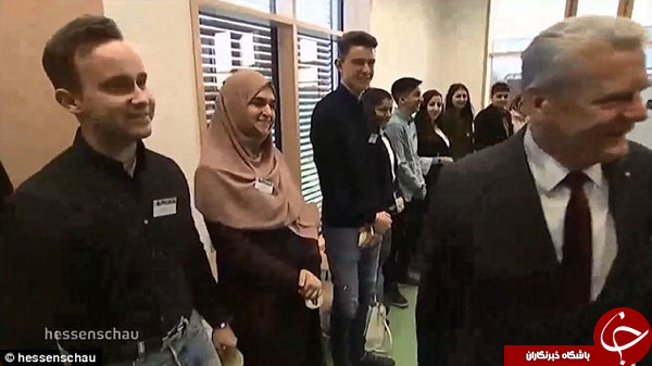 امتناع دختر مسلمان از دست دادن با رئیس جمهور آلمان+ تصاویر