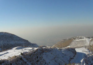 آلودگی هوای تهران از فراز پیست موتورسواری کوهسار + فیلم