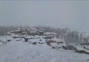 برف زیبایی که روستای دهک عربخانه را سفید‌پوش کرد + فیلم